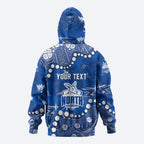 Personalized North Melbourne Kangaroos Hoodie Aboriginal Pattern with Graffiti Style