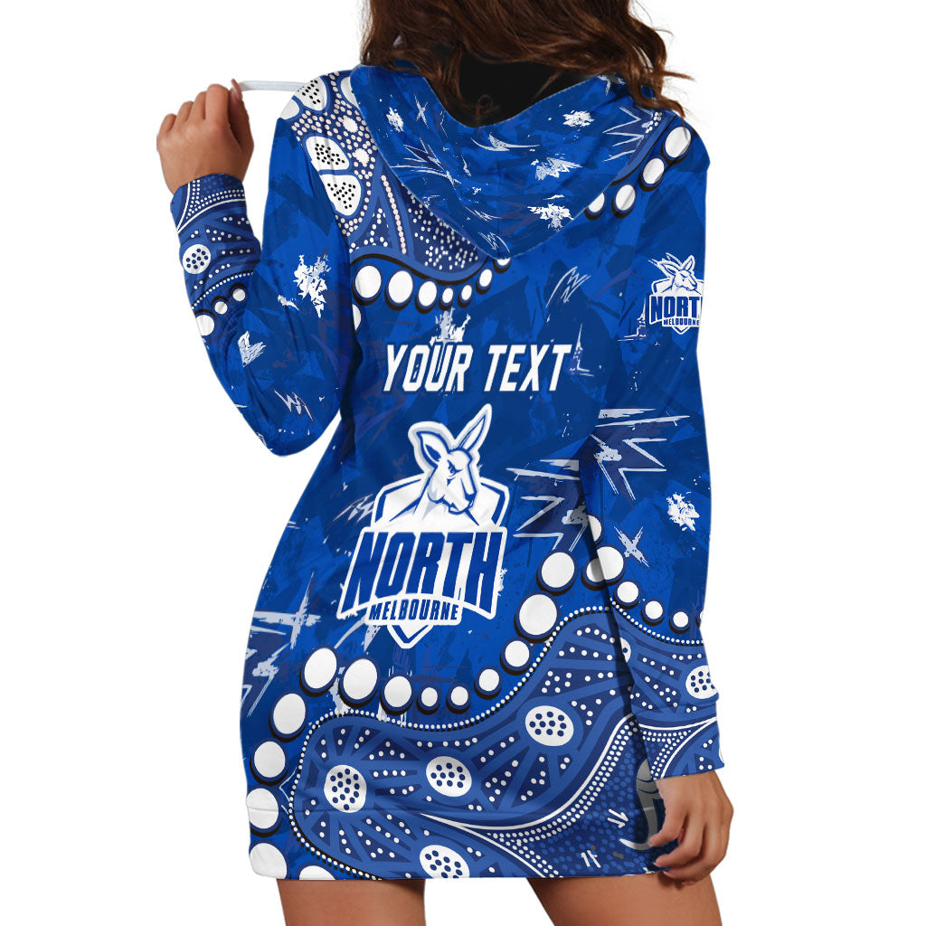Personalized North Melbourne Kangaroos Hoodie Dress Aboriginal Pattern with Graffiti Style
