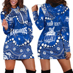 Personalized North Melbourne Kangaroos Hoodie Dress Aboriginal Pattern with Graffiti Style