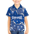 Personalized North Melbourne Kangaroos Kid Hawaiian Shirt Aboriginal Pattern with Graffiti Style