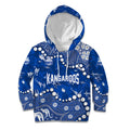 Personalized North Melbourne Kangaroos Kid Hoodie Aboriginal Pattern with Graffiti Style
