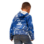 Personalized North Melbourne Kangaroos Kid Hoodie Aboriginal Pattern with Graffiti Style