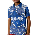 Personalized North Melbourne Kangaroos Kid Polo Shirt Aboriginal Pattern with Graffiti Style