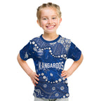 Personalized North Melbourne Kangaroos Kid T Shirt Aboriginal Pattern with Graffiti Style