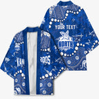 Personalized North Melbourne Kangaroos Kimono Aboriginal Pattern with Graffiti Style