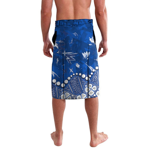 Personalized North Melbourne Kangaroos Lavalava Aboriginal Pattern with Graffiti Style