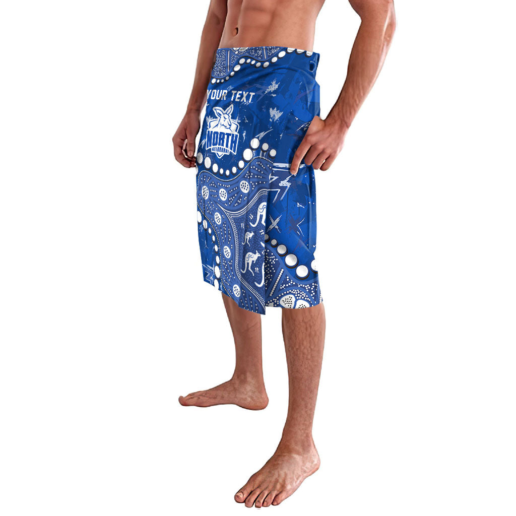 Personalized North Melbourne Kangaroos Lavalava Aboriginal Pattern with Graffiti Style