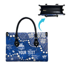 Personalized North Melbourne Kangaroos Leather Bag Aboriginal Pattern with Graffiti Style