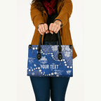 Personalized North Melbourne Kangaroos Leather Bag Aboriginal Pattern with Graffiti Style