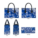 Personalized North Melbourne Kangaroos Leather Bag Aboriginal Pattern with Graffiti Style