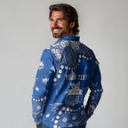 Personalized North Melbourne Kangaroos Long Sleeve Polo Shirt Aboriginal Pattern with Graffiti Style