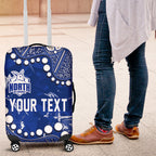 Personalized North Melbourne Kangaroos Luggage Cover Aboriginal Pattern with Graffiti Style
