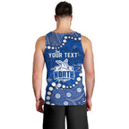 Personalized North Melbourne Kangaroos Men Tank Top Aboriginal Pattern with Graffiti Style