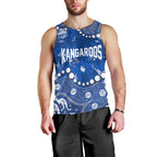 Personalized North Melbourne Kangaroos Men Tank Top Aboriginal Pattern with Graffiti Style