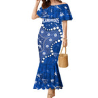 Personalized North Melbourne Kangaroos Mermaid Dress Aboriginal Pattern with Graffiti Style
