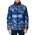 Personalized North Melbourne Kangaroos Padded Jacket Aboriginal Pattern with Graffiti Style