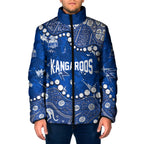 Personalized North Melbourne Kangaroos Padded Jacket Aboriginal Pattern with Graffiti Style