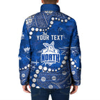 Personalized North Melbourne Kangaroos Padded Jacket Aboriginal Pattern with Graffiti Style