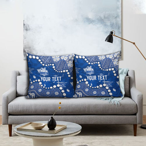 Personalized North Melbourne Kangaroos Pillow Cover Aboriginal Pattern with Graffiti Style