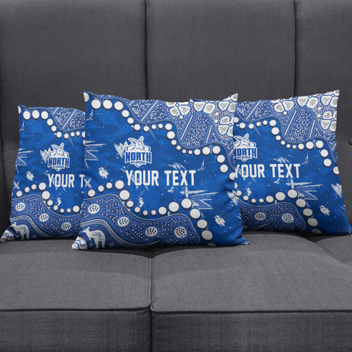 Personalized North Melbourne Kangaroos Pillow Cover Aboriginal Pattern with Graffiti Style