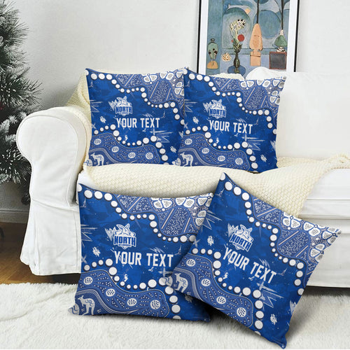 Personalized North Melbourne Kangaroos Pillow Cover Aboriginal Pattern with Graffiti Style