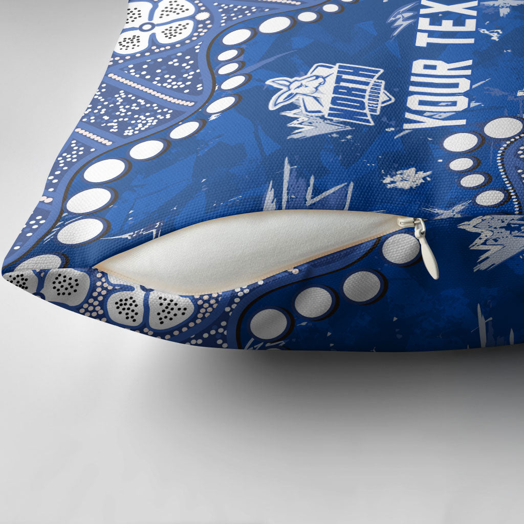 Personalized North Melbourne Kangaroos Pillow Cover Aboriginal Pattern with Graffiti Style