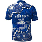 Personalized North Melbourne Kangaroos Polo Shirt Aboriginal Pattern with Graffiti Style