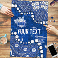 Personalized North Melbourne Kangaroos Puzzle Aboriginal Pattern with Graffiti Style