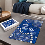Personalized North Melbourne Kangaroos Puzzle Aboriginal Pattern with Graffiti Style