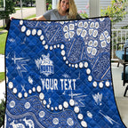 Personalized North Melbourne Kangaroos Quilt Aboriginal Pattern with Graffiti Style