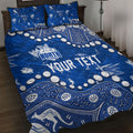 Personalized North Melbourne Kangaroos Quilt Bed Set Aboriginal Pattern with Graffiti Style
