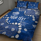 Personalized North Melbourne Kangaroos Quilt Bed Set Aboriginal Pattern with Graffiti Style