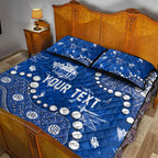 Personalized North Melbourne Kangaroos Quilt Bed Set Aboriginal Pattern with Graffiti Style