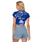 Personalized North Melbourne Kangaroos Raglan Cropped T Shirt Aboriginal Pattern with Graffiti Style