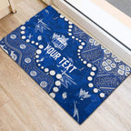 Personalized North Melbourne Kangaroos Rubber Doormat Aboriginal Pattern with Graffiti Style