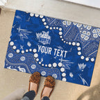 Personalized North Melbourne Kangaroos Rubber Doormat Aboriginal Pattern with Graffiti Style