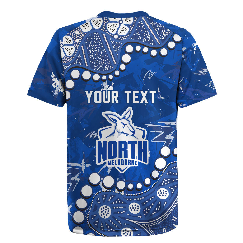 Personalized North Melbourne Kangaroos Rugby Jersey Aboriginal Pattern with Graffiti Style