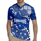 Personalized North Melbourne Kangaroos Rugby Jersey Aboriginal Pattern with Graffiti Style