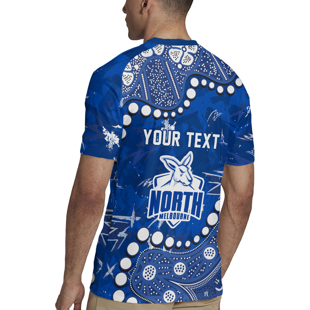 Personalized North Melbourne Kangaroos Rugby Jersey Aboriginal Pattern with Graffiti Style