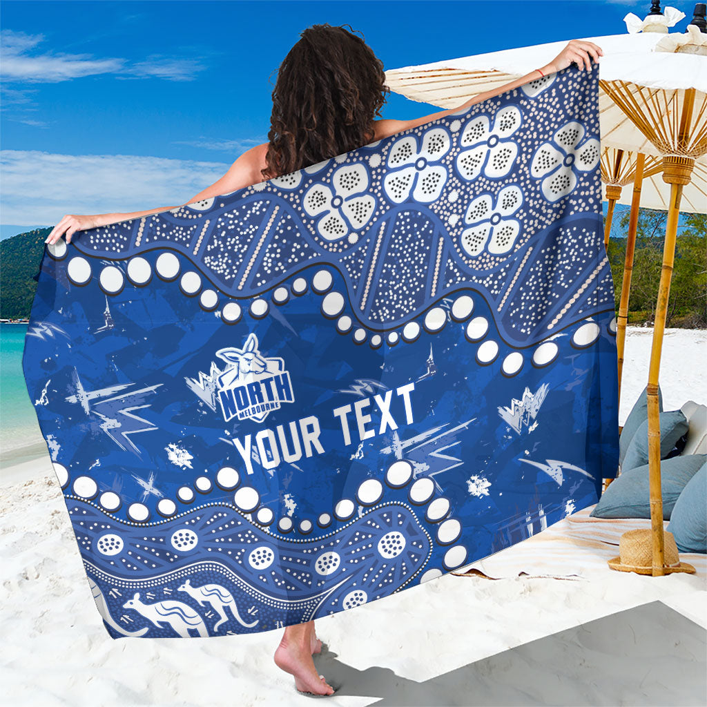 Personalized North Melbourne Kangaroos Sarong Aboriginal Pattern with Graffiti Style