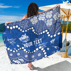 Personalized North Melbourne Kangaroos Sarong Aboriginal Pattern with Graffiti Style