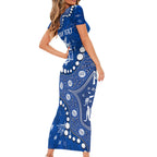 Personalized North Melbourne Kangaroos Short Sleeve Bodycon Dress Aboriginal Pattern with Graffiti Style