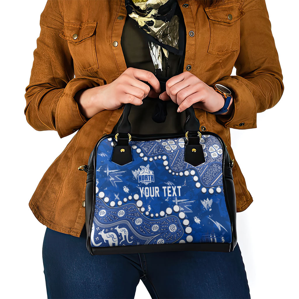 Personalized North Melbourne Kangaroos Shoulder Handbag Aboriginal Pattern with Graffiti Style