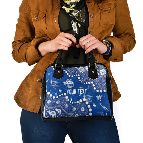 Personalized North Melbourne Kangaroos Shoulder Handbag Aboriginal Pattern with Graffiti Style