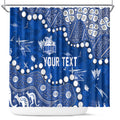 Personalized North Melbourne Kangaroos Shower Curtain Aboriginal Pattern with Graffiti Style