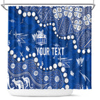 Personalized North Melbourne Kangaroos Shower Curtain Aboriginal Pattern with Graffiti Style