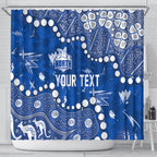 Personalized North Melbourne Kangaroos Shower Curtain Aboriginal Pattern with Graffiti Style