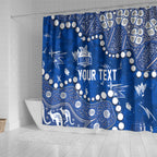 Personalized North Melbourne Kangaroos Shower Curtain Aboriginal Pattern with Graffiti Style