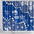 Personalized North Melbourne Kangaroos Shower Curtain Aboriginal Pattern with Graffiti Style