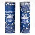 Personalized North Melbourne Kangaroos Skinny Tumbler Aboriginal Pattern with Graffiti Style